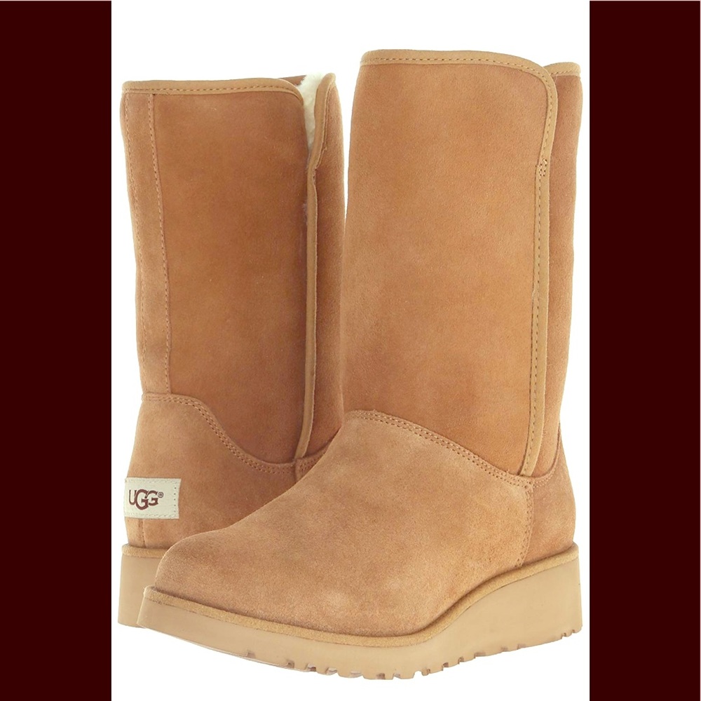 Brand New In Box Ugg Amie Size 8.5 Chestnut Suede